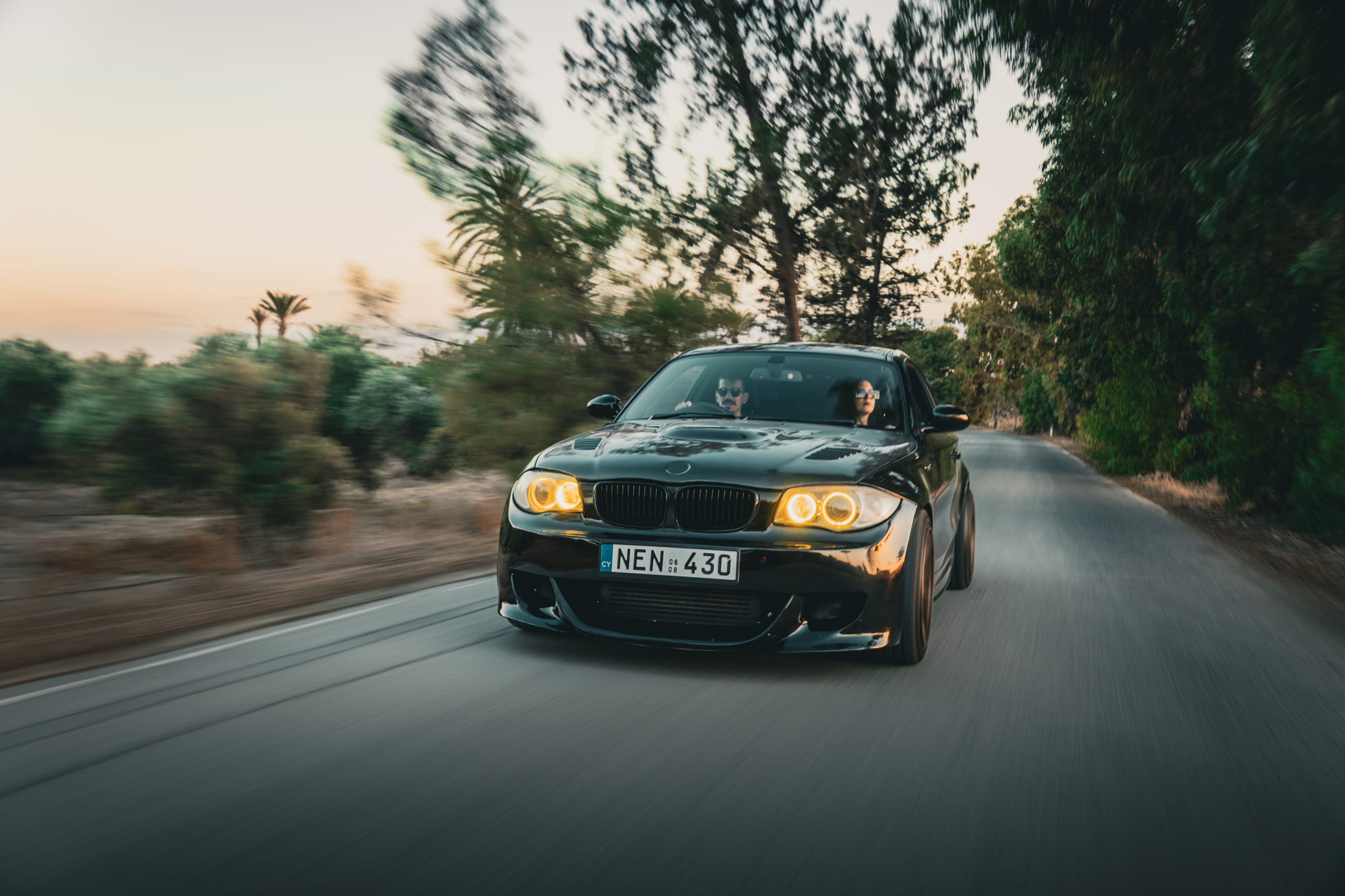 Black BMW E82 — bottom